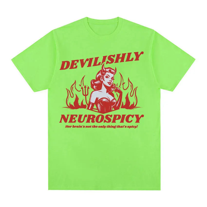 Devilishly Neurospicy Men's 100% Cotton T-shirt