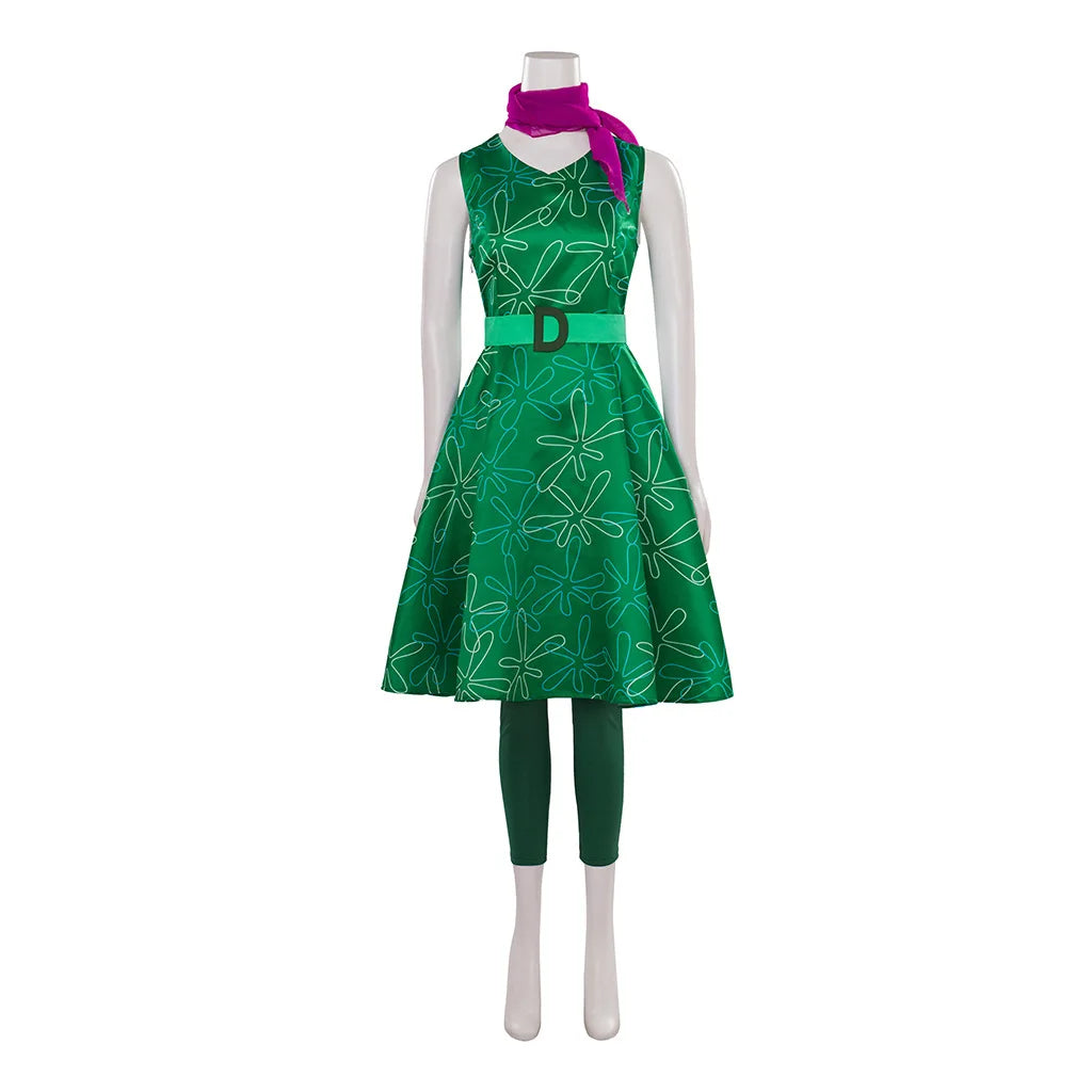 Insides Out Dress Costume Women Disgust Joy Cosplay Woodland Gatherer Insides Out Dress Costume Women Disgust Joy Cosplay Woodland Gatherer