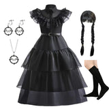 Wednesday Costume Sets Girls Halloween Cosplay Costume Dress