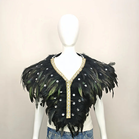 Carnival Mardi Gras Feather Collar Stage Performance Festival Costume