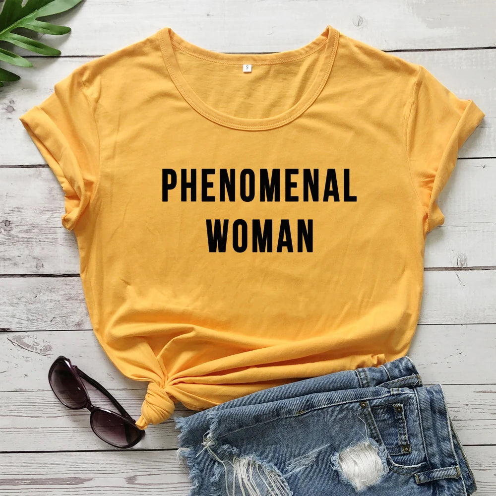PHENOMENAL WOMAN Cotton T-Shirt