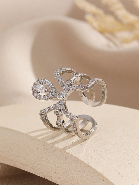 Zircon Nail Jewellery Wearable Art Finger Tip Rings