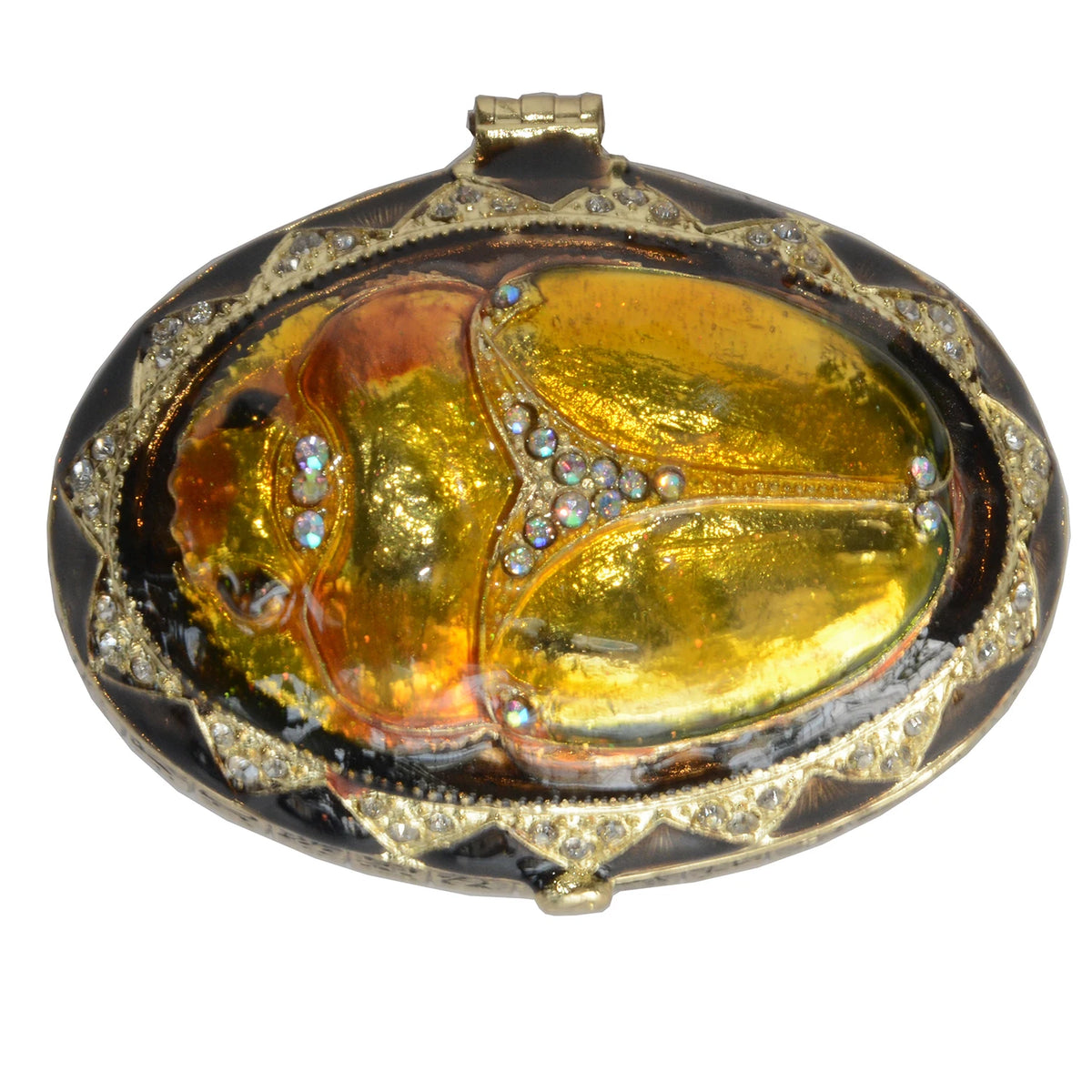 Egyptian Scarab Beetle Trinket Box Metal Crafts