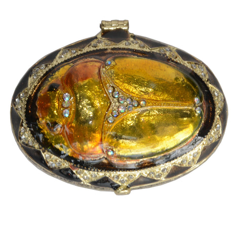 Egyptian Scarab Beetle Trinket Box Metal Crafts