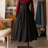 Victorian High Waist Midi Skirt