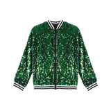 Kids Girls Sequinned Dance Bomber Jackets