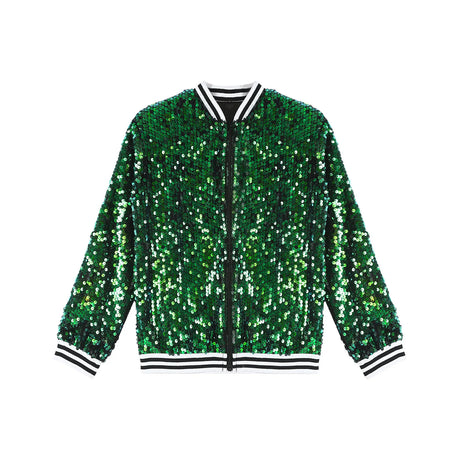 Kids Girls Sequinned Dance Bomber Jackets