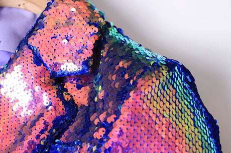 Purple Sequins Women's Blazer