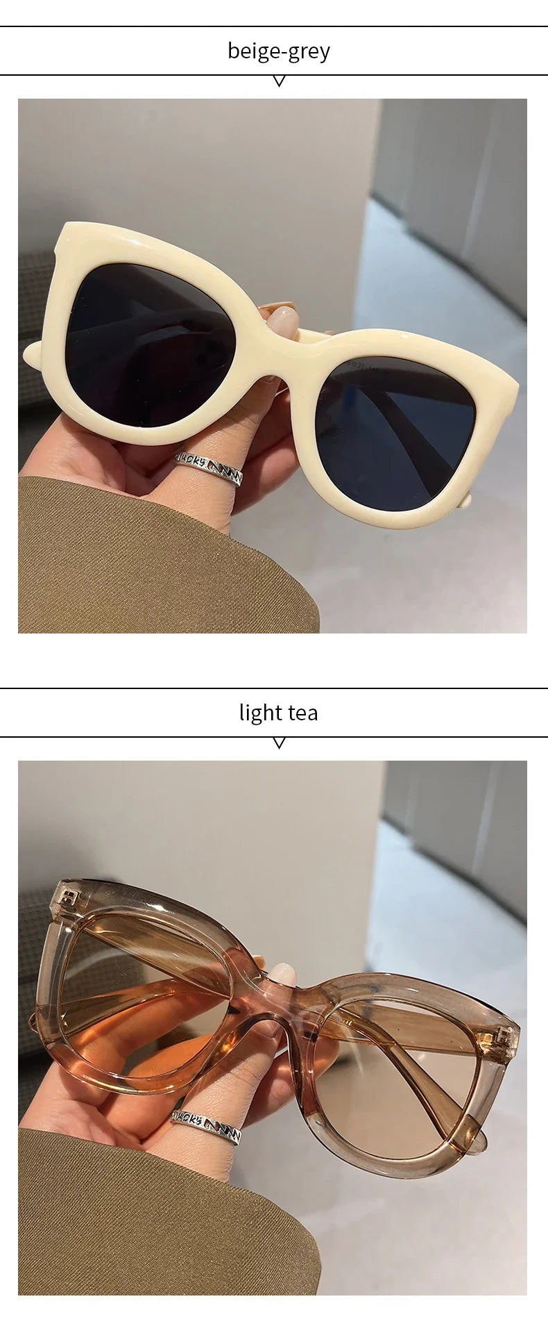 Butterscotch Oversized Sunglasses UV400