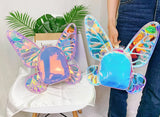 Mini Backpack Butterfly Wings Daypack Holographic Leather