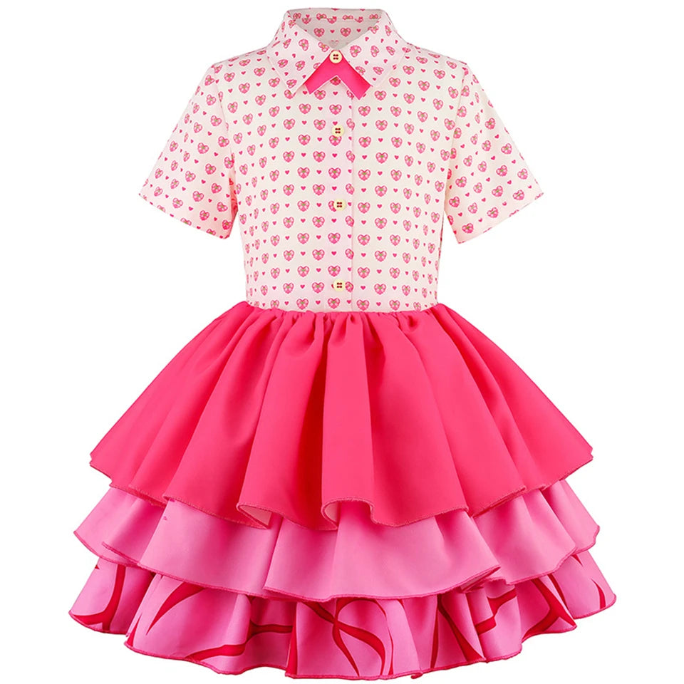 Descendants Cosplay Red Pink Chloe Kids Clothes Halloween Book Week Costumes