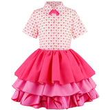 Descendants Cosplay Red Pink Chloe Kids Clothes Halloween Book Week Costumes