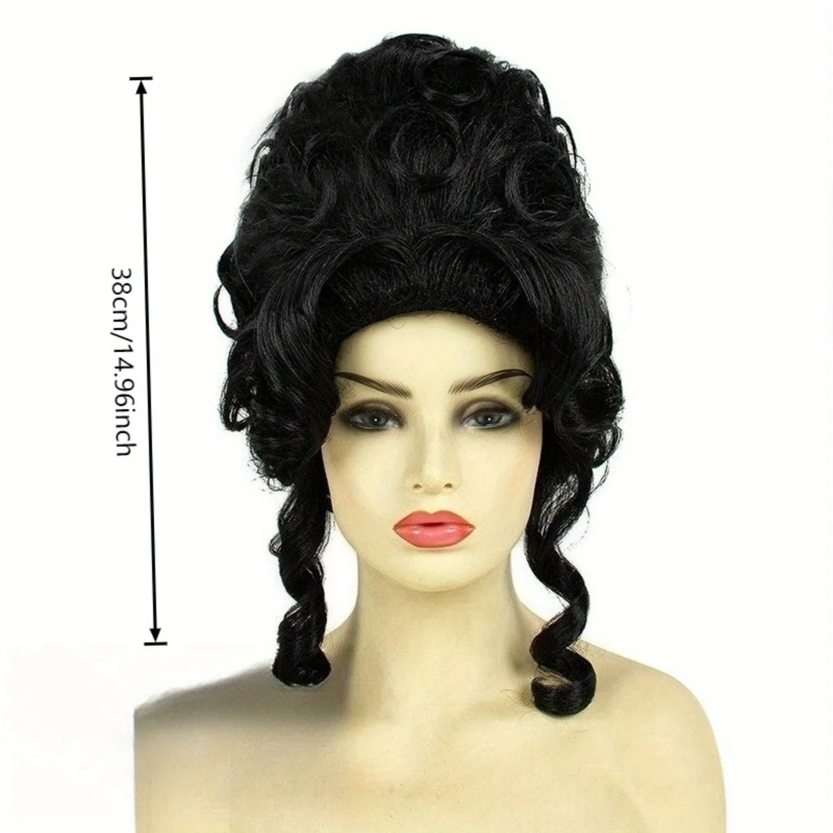 Pink Fluffy High-Top Cosplay Wig Queen's Hairstyle with Feather Flowers