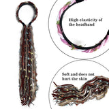 Synthetic Handmade Boho Yarn Tassel Dreadlock  Braids Headband