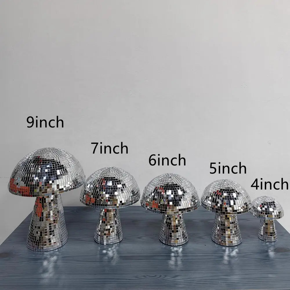 Retro Disco Mushroom Shape Mirror Ball Home Decorations