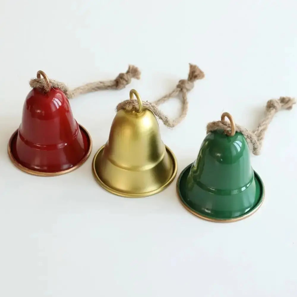 Christmas Bell Antique Style Xmas Tree Ornaments Handmade Metal Hanging Bells
