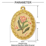 3pcs/Lot Enamel Dove Butterfly DIY Charm Pendants Stainless Steel Jewellery Findings