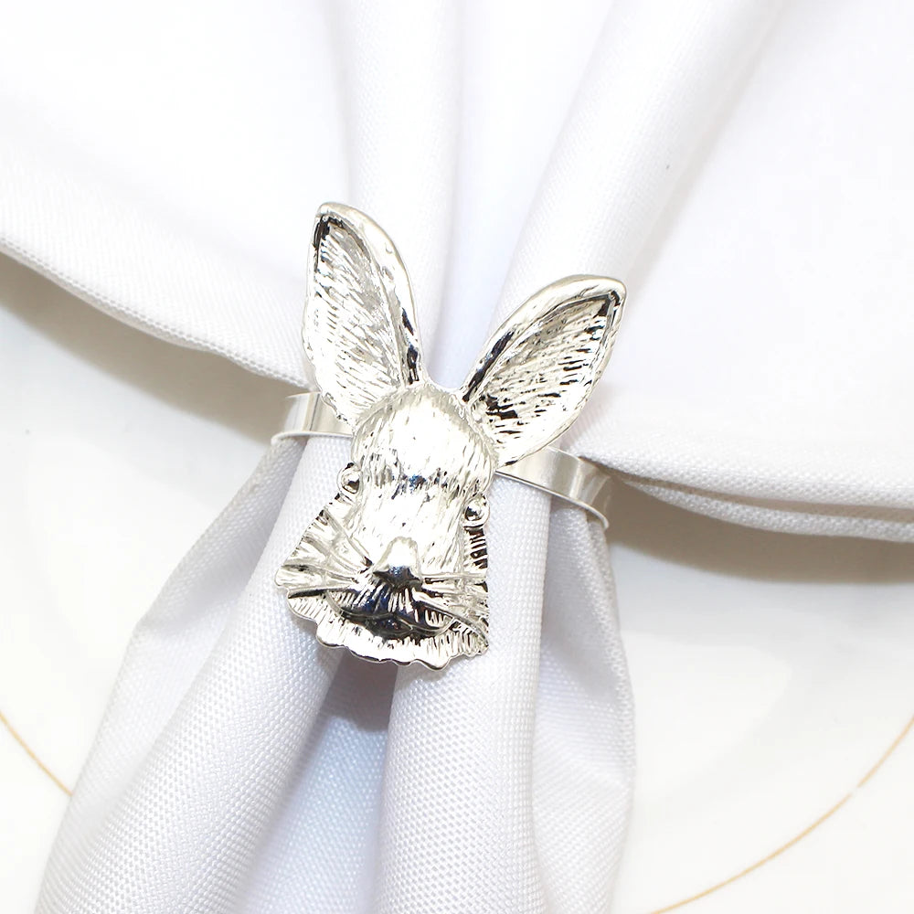 6Pcs Woodland Bunny Napkin Rings