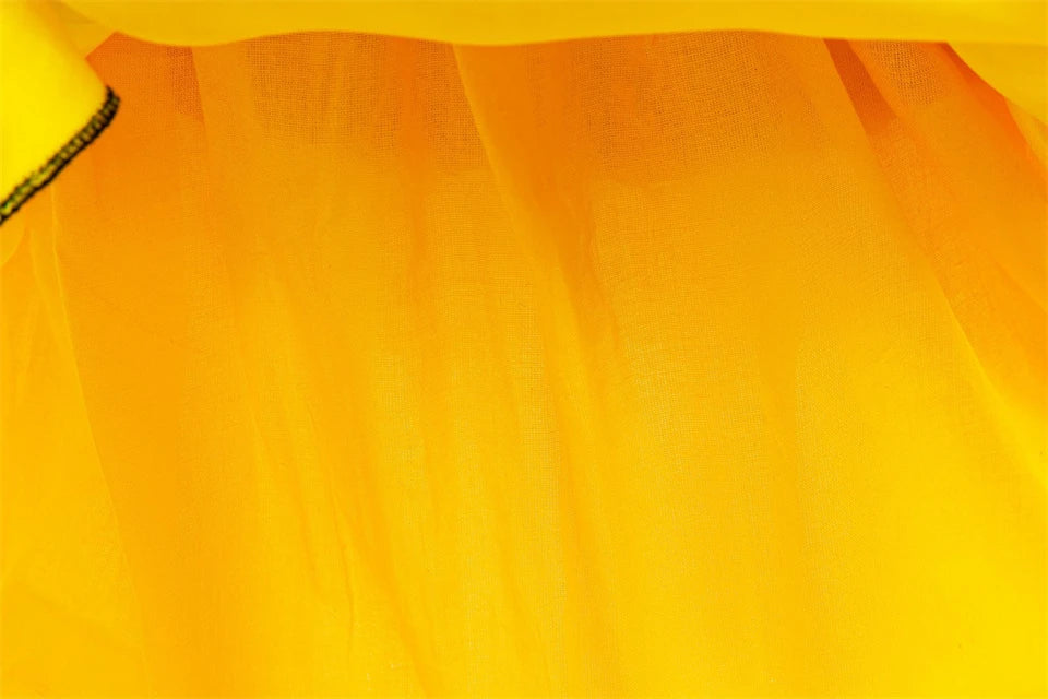 Girls Halloween Cosplay Yellow Witch Costume