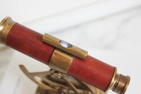 Antique Style Brass Navigational Compass Bubble Level Spyglass Desk Decor Nautical Home Decoration