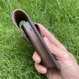 15 CM Pocket Knife Holder Embossed Genuine Leather Scabbard Pocket Knife Sheath Case Belt Holsters