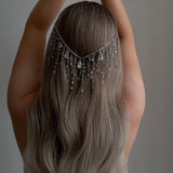 Cascading Waterfall Design Sparkling Bridal Hair Accessory