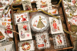 3 Sheet Large Christmas RUB ON Transfer Stickers Junk Journal DIY Scrapbooking Craft Stickers
