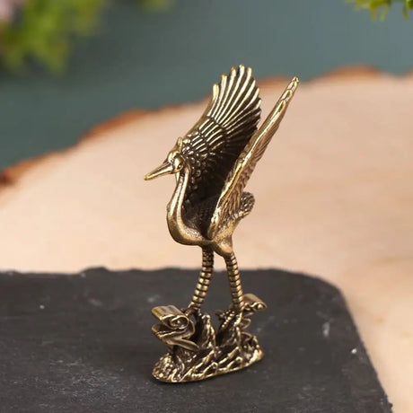 Flamingo and Crane Tea Pets Brass Figurines Miniatures