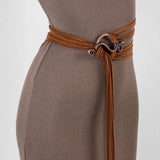 Medieval Norse Ren Faire Leather Rope Brass Belt