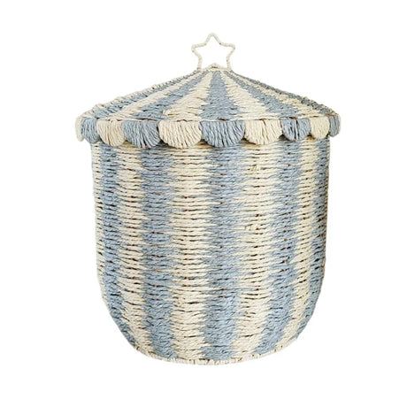 Vintage Circus Floor Storage Wicker Basket Laundry Basket Toy Organiser