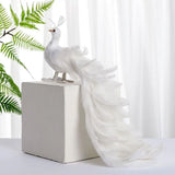 White Peacock Light Weight Christmas Tree Decoration