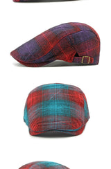 Bright Plaid Ivy Beret Caps