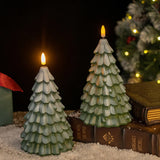 Christmas Tree Shaped Flameless LED Candles Battery Operated