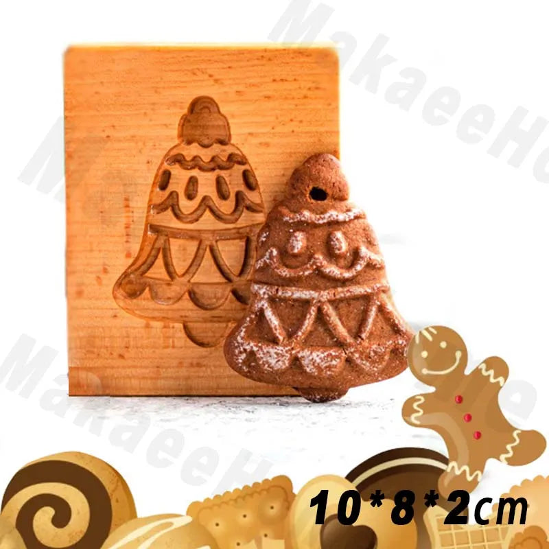 Wooden Cookie Moulds Baking Tools Christmas Easter