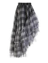 Curious Plaid Ruffle Skirt