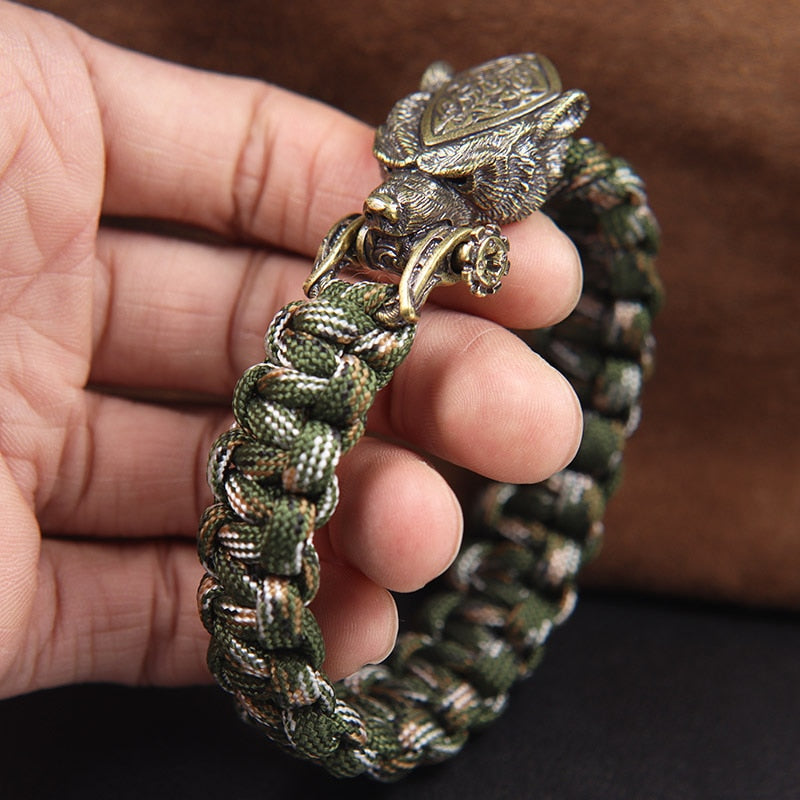 Brass Bear Head for Paracord Wristbands
