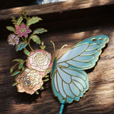 Butterfly Flowers Metal Tassel Bookmarks