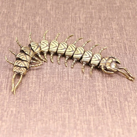Copper Movable Centipede Figurine Tea Pets