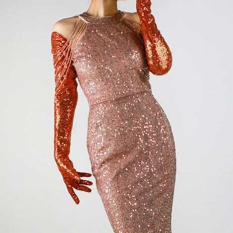 Glitter Gloves 70cm Long Gloves 26 Colours
