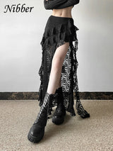 Lace Skirts Irregular Hem Multi-Layered Ruffles