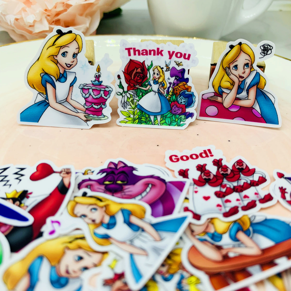 Vintage Alice In Wonderland Theme Scrapbooking Stickers