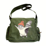 Flying Squirrel Nirvana Print Canvas Shoulder Bag Crossbody Messenger Bag