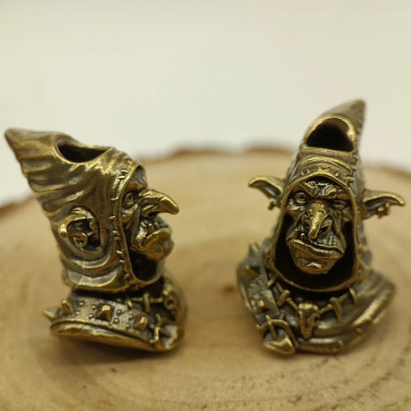 Goblin Brass Knife Paracord Bead Dreadlock Beard Bead