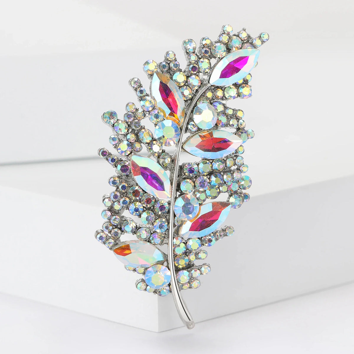 Feather Glass Brooches