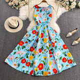Spring Races Floral Tank Dress with Pockets