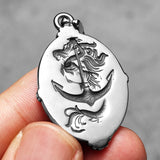 Anchor Mermaid Amulets Necklaces Stainless Steel Pendant Chain