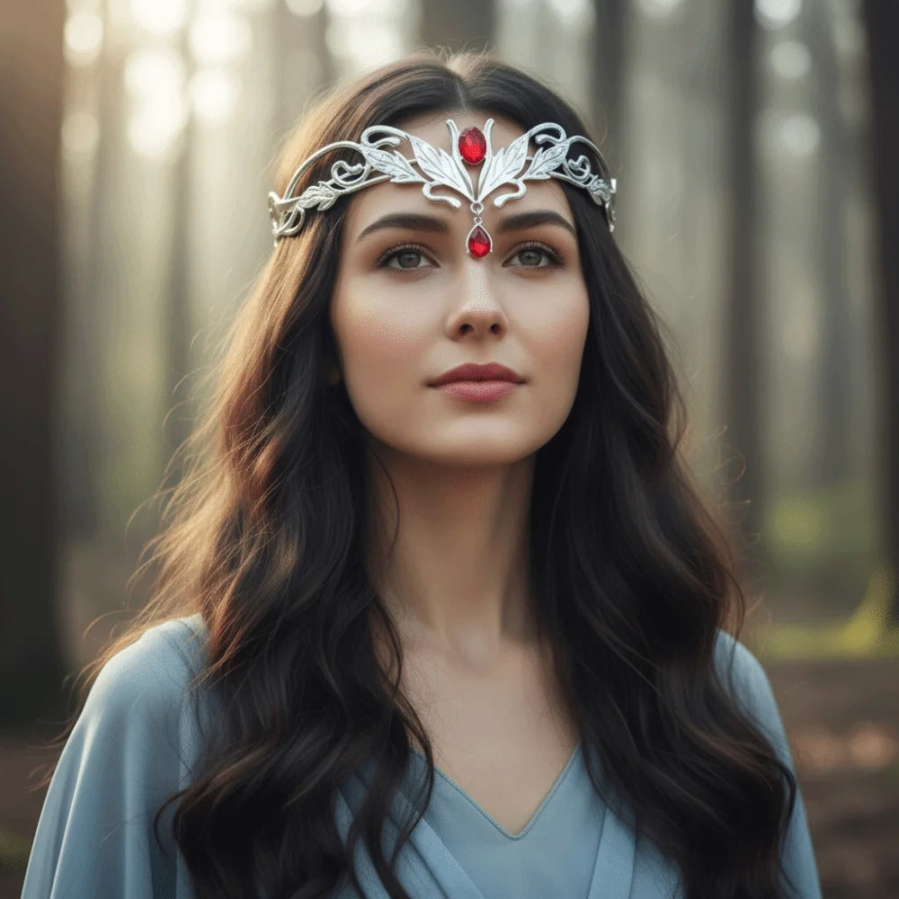 Elven Crown Forest Fae Diadems Forehead Jewellery