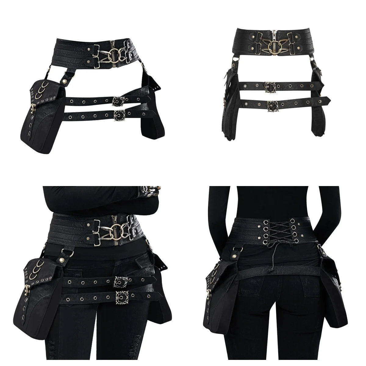 Steampunk Handmade Utility Hip Belt Bag Festival Pocket Tribal Medieval Costume
