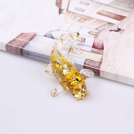 Pretty Koi Fish Ornaments Natural Crystal Decor