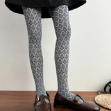 Velvety Jacquard Tights Pantyhose